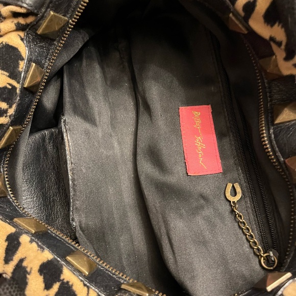 Vintage Betsey Johnson leopard print hand bag purse - Picture 5 of 14